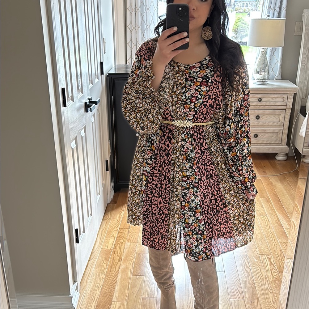 NWT patchwork dress xl